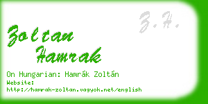 zoltan hamrak business card