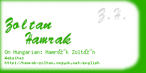 zoltan hamrak business card